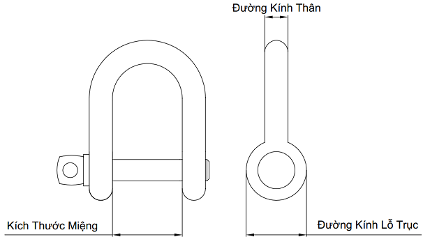 Ma Ní Chữ U Inox 304 M10_drawing