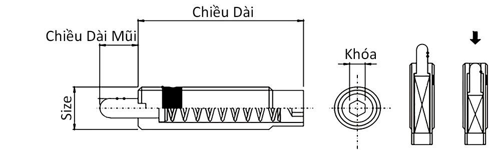 Vít Lò Xo Thép Tải Trọng Nhẹ PJL3-1.5_drawing