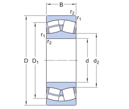 Vòng Bi Tang Trống SKF 21305 CC_drawing