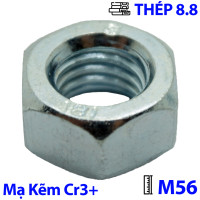 Tán Thép Mạ Kẽm Trắng Cr3+ 8.8 DIN934 M56