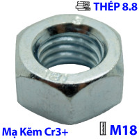 Tán Thép Mạ Kẽm Trắng Cr3+ 8.8 DIN934 M18