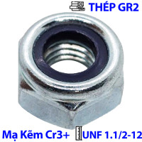 Tán Keo Thép Mạ Kẽm Trắng Cr3+ GR 2 UNF 1.1/2-12 (NE)