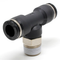 Đầu Nối Nhanh Khí Nén Chữ T Phi 10mm Ren Ngoài R3/8 Pisco PB10-03
