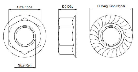 Tán Khía Thép Mạ Kẽm 8.8 M5 (ĐK 10.6mm)_drawing