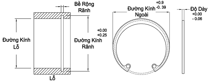 Phe Gài Lỗ Thép 65Mn DIN472 D12x0.75_drawing