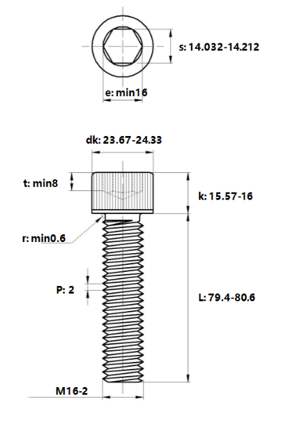 Lục Giác Chìm Đầu Trụ Inox 304 DIN912 M16x80_drawing