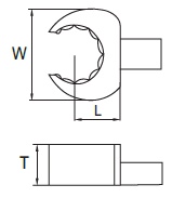 Đầu Cờ Lê Miệng Đai Ốc 9X12X18mm Sata 96718K_drawing