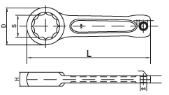 Cờ Lê Vòng Đóng 30mm Sata 48506_drawing