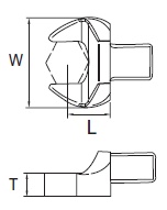 Đầu Cờ Lê Miệng Hở 14X18X17mm Sata 96655K_drawing