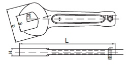 Cờ Lê Miệng Đóng 105mm Sata 48622_drawing