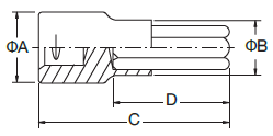 Đầu Tuýp Mũi Sao 1/2" T25X100mm Sata 25102_drawing