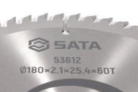 Lưỡi Cưa Gỗ Ø180×2.1×25.4×60T Sata 53612