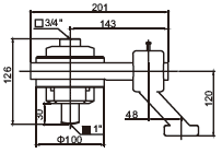 Phụ Kiện Đầu Hỗ Trợ Tăng Lực Cho Cần Siết Lực 2700Nm (1:5.4) Sata 96492_drawing