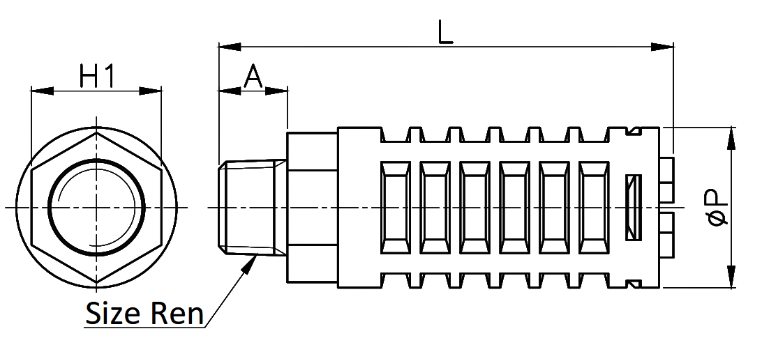 Giảm Thanh Nhựa CDC ST06_drawing