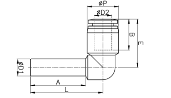 Đầu Nối Nhanh Khí Nén Cong Phi 8-10mm CDC PLJ10-08_drawing