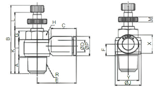 Van Tiết Lưu Ống SANG-A GNSE0402_drawing