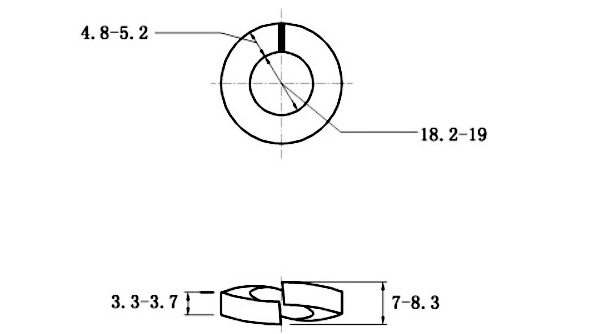 Lông Đền Vênh Inox 316 DIN127 M18_drawing