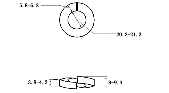 Lông Đền Vênh Inox 316 DIN127 M20_drawing