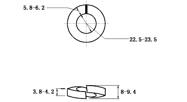 Lông Đền Vênh Inox 316 DIN127 M22_drawing