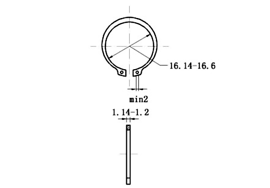 Phe Gài Trục Thép 65Mn DIN471 D18x1.2 (25Cái/Bịch)_drawing