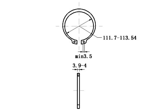 Phe Gài Trục Inox 420 DIN471 D120x4.0_drawing