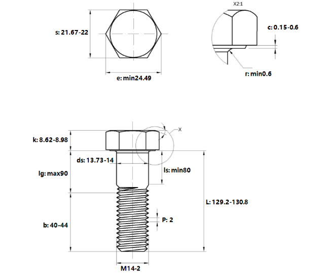 Bulong Inox 316 DIN931 M14x130 Ren Lửng_drawing