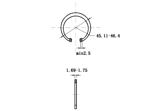 Phe Gài Lỗ Inox 420 DIN472 D42x1.75 (5Cái/Bịch)_drawing