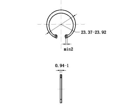 Phe Gài Lỗ Inox 420 DIN472 D22x1.0 (5Cái/Bịch)_drawing