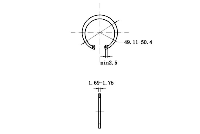 Phe Gài Lỗ Thép 65Mn DIN472 D46x1.75 (5Cái/Bịch)_drawing