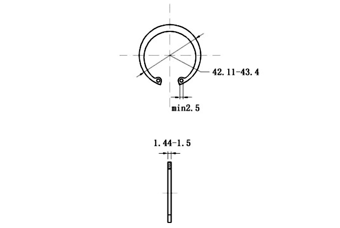 Phe Gài Lỗ Thép 65Mn DIN472 D39x1.5 (5Cái/Bịch)_drawing