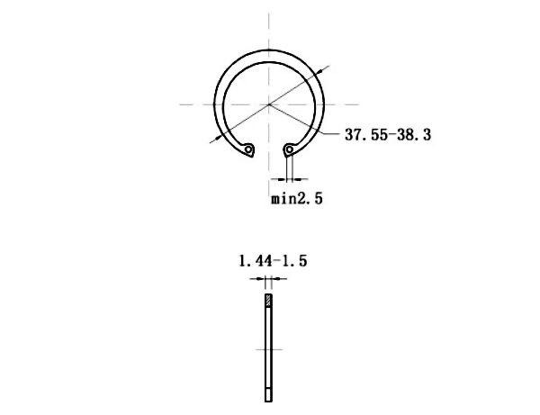 Phe Gài Lỗ Thép 65Mn DIN472 D35x1.5 (10Cái/Bịch)_drawing