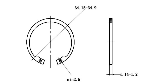 Phe Gài Lỗ Thép 65Mn DIN472 D32x1.2 (10Cái/Bịch)_drawing