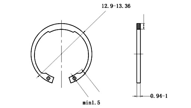 Phe Gài Lỗ Thép 65Mn DIN472 D12x1.0 (50Cái/Bịch)_drawing