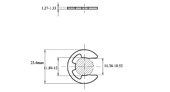 Phe Gài Trục Chữ E Thép DIN6799 D12 (5Cái/Bịch)_drawing