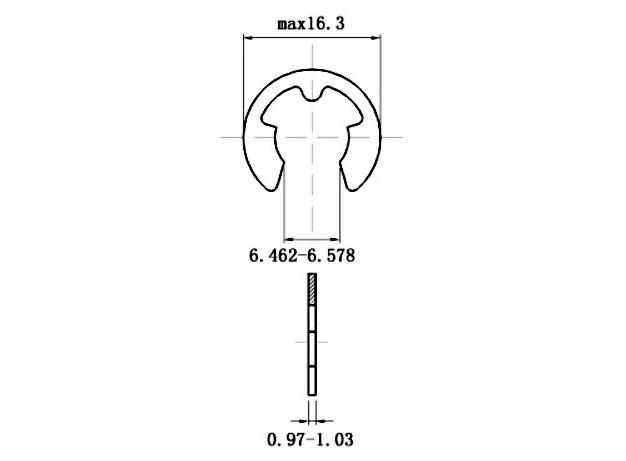 Phe Gài Trục Chữ E Thép DIN6799 D8 (5Cái/Bịch)_drawing