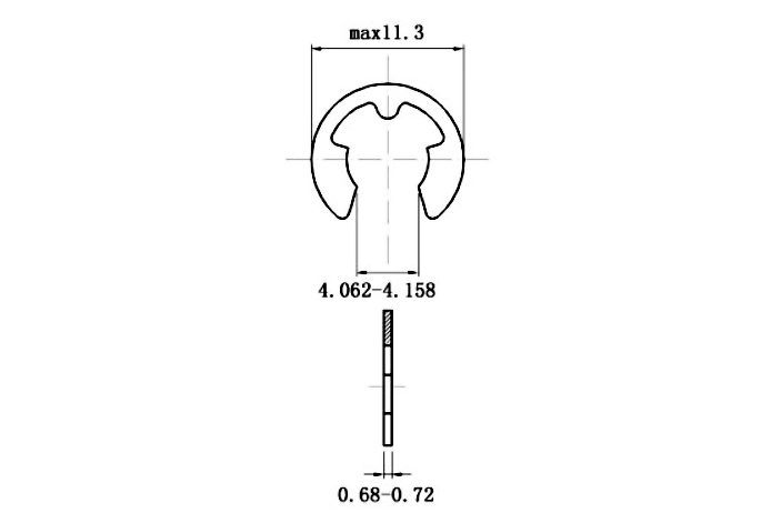 Phe Gài Trục Chữ E Thép DIN6799 D5 (10Cái/Bịch)_drawing