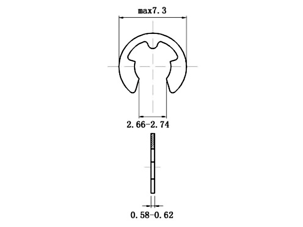 Phe Gài Trục Chữ E Thép DIN6799 D3.2 (10Cái/Bịch)_drawing