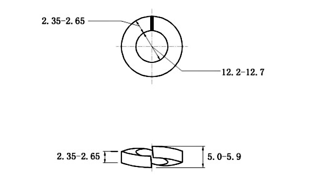 Lông Đền Vênh Inox 304 DIN7980 M12_drawing
