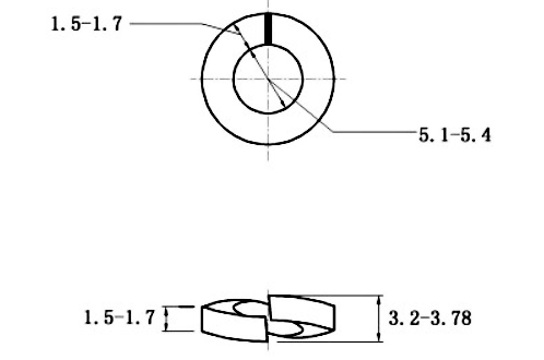 Lông Đền Vênh Inox 304 DIN7980 M5_drawing