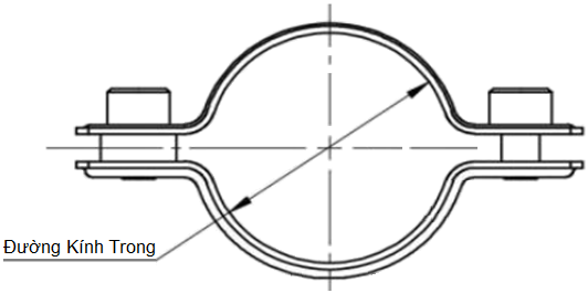 Đai Kẹp Ống Không Chân Inox 304 D38-40mm_drawing