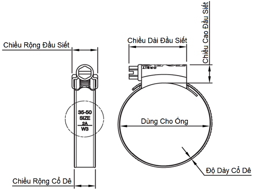 Siết Cổ Dê Tay Cầm Nhựa Inox 304 Ống 13-20mm - Công Ty TNHH Vật Tư Công ...