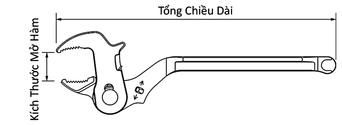 Mỏ Lết Nhanh Đa Năng Top Kogyo MT-1320_drawing