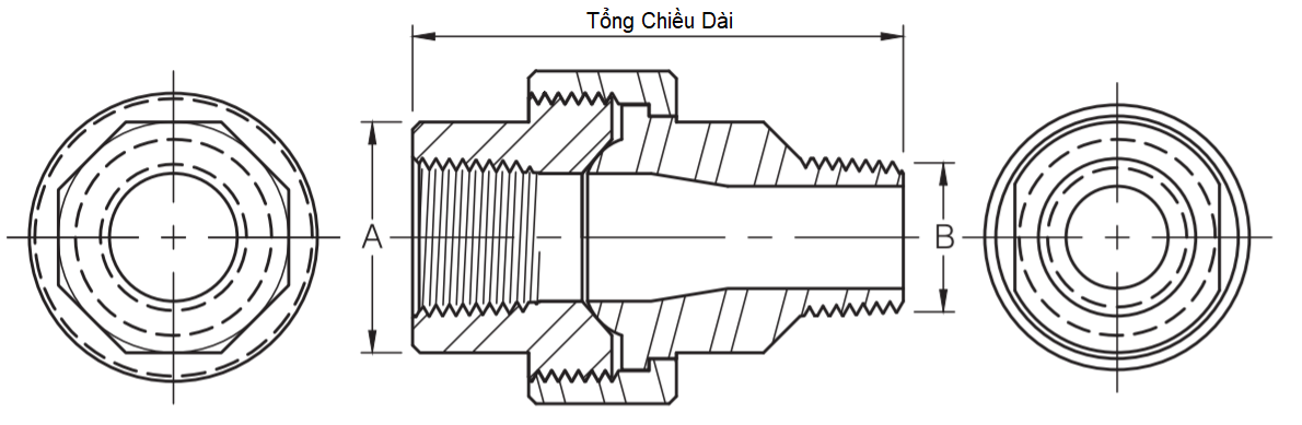 Rắc Co M/F NPT A105 SA105N DN40 (1.1/2)_drawing