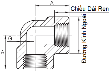 Co 90 Độ NPT A105 SA105N DN50 (2)_drawing