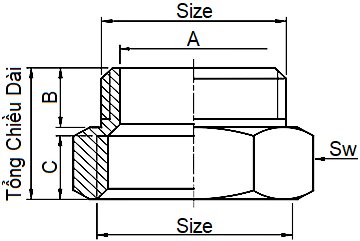 Lơ Đồng MIHA 1/2"-14 (15xL29.5) Hàng Dày_drawing