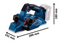 Máy Bào Gỗ Dùng Pin 18V GHO 185-LI (Chưa Pin & Sạc) Bosch 06015B5080