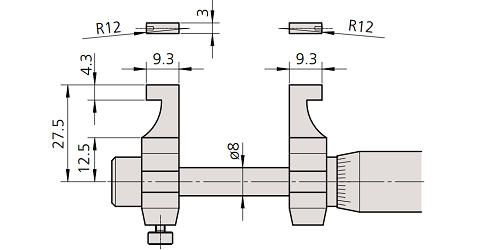 Panme đo trong cơ khí Mitutoyo 145-186 (25-50mm/0.01mm)_drawing