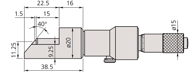 Panme đo mép lon gas Mitutoyo 147-202 (0-13mm/0.01mm)_drawing
