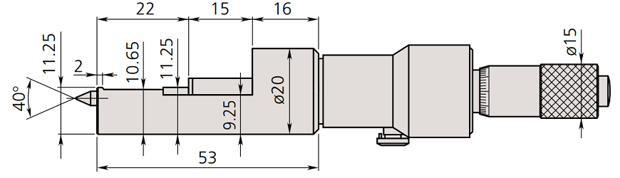 Panme đo mép lon Mitutoyo 147-103 (0-13mm/0.01mm)_drawing