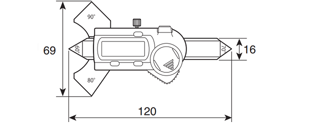 Thước đo mối hàn điện tử Niigata Seiki GDCS-20WG (20mm/0.01mm)_drawing